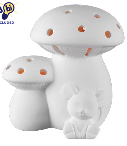Lighted Mushroom w/Mouse